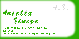 aniella vincze business card
